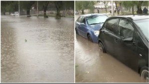 Convertido en un río: Sector residencial de Huechuraba se inundó por las lluvias